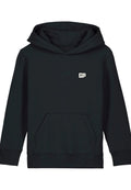 Kinder Hoodie aus Bio-Baumwolle mit Frontstick in Schwarz – GP Basic Kollektion
