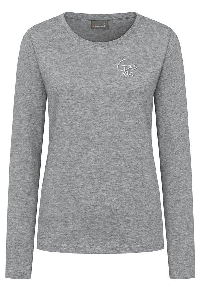 Damen Langarmshirt in Grau – Grundschule PAN 2026