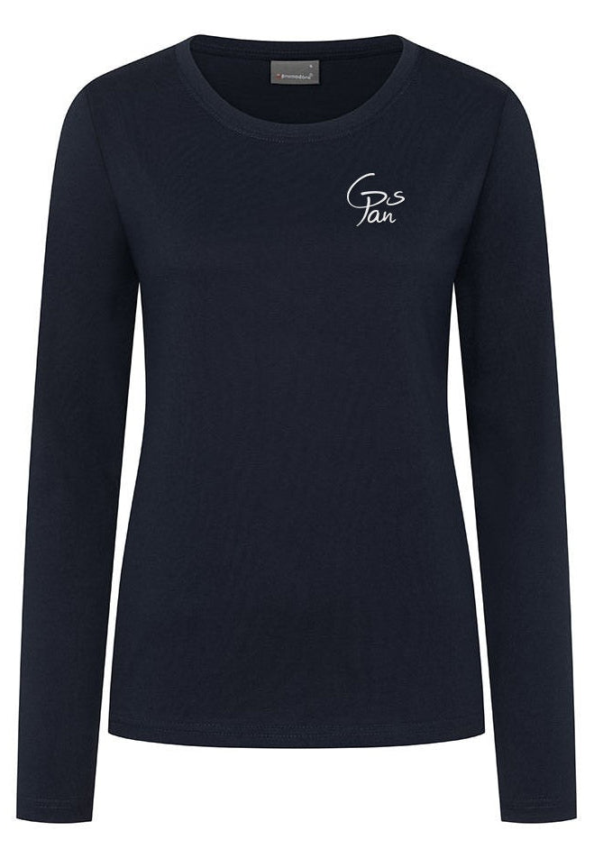 Damen Langarmshirt in Marineblau – Grundschule PAN 2026