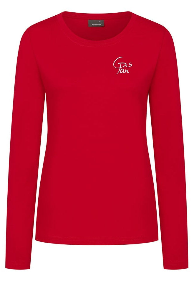 Damen Langarmshirt in Rot – Grundschule PAN 2026