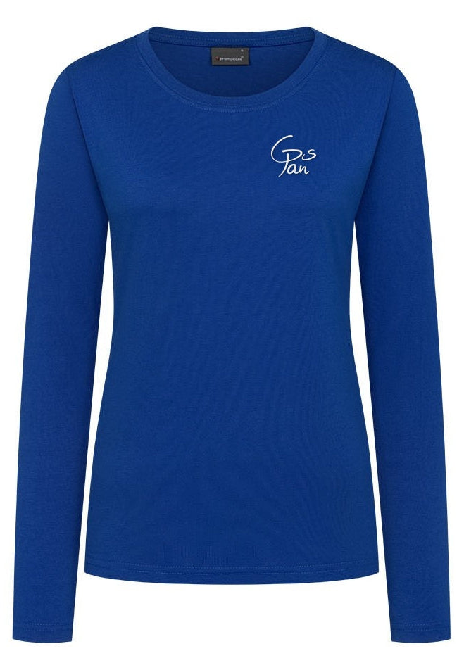 Damen Langarmshirt in Blau – Grundschule PAN 2026