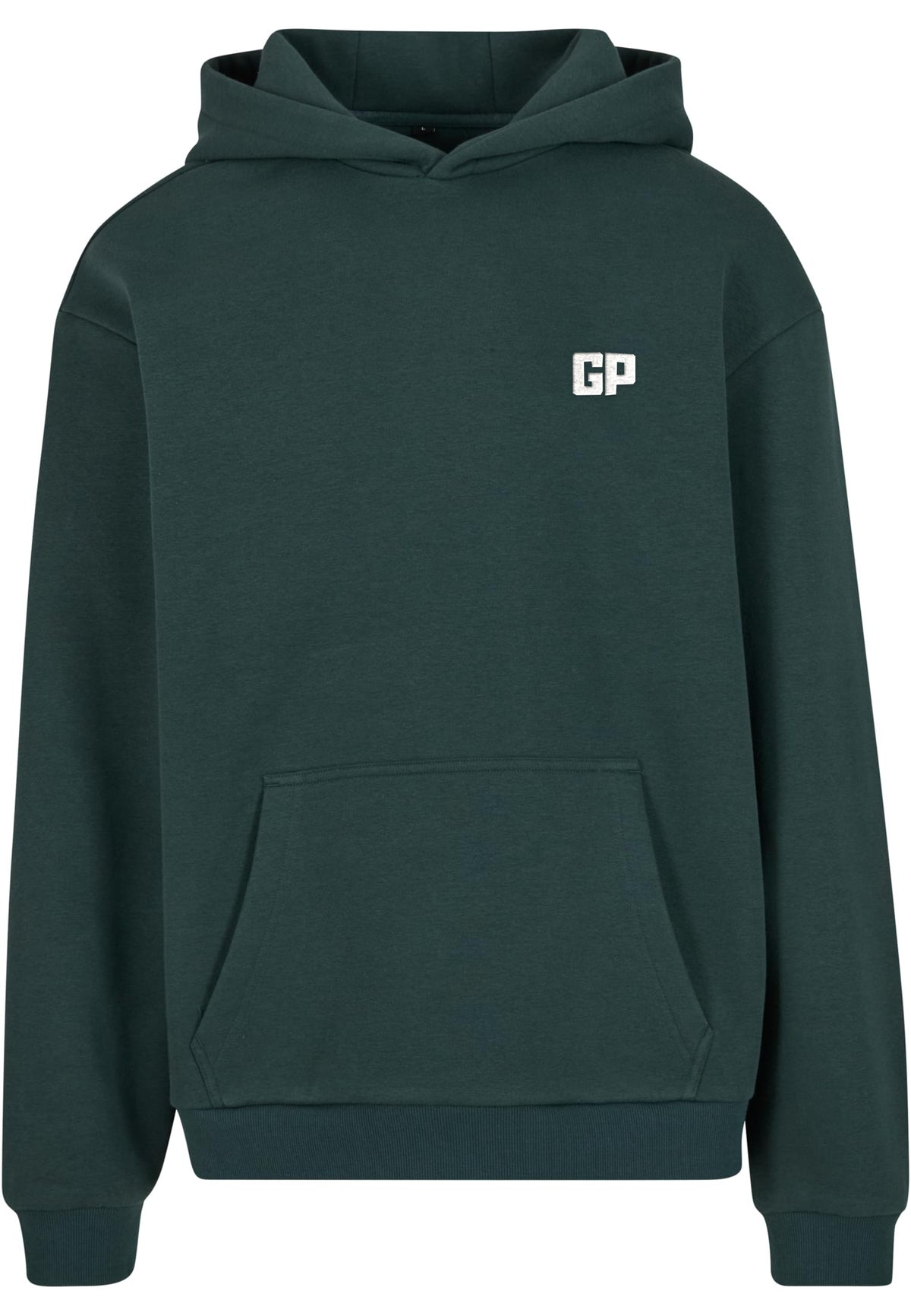 Hoodie mit Frontstick in Bottlegreen – GP Basic Kollektion