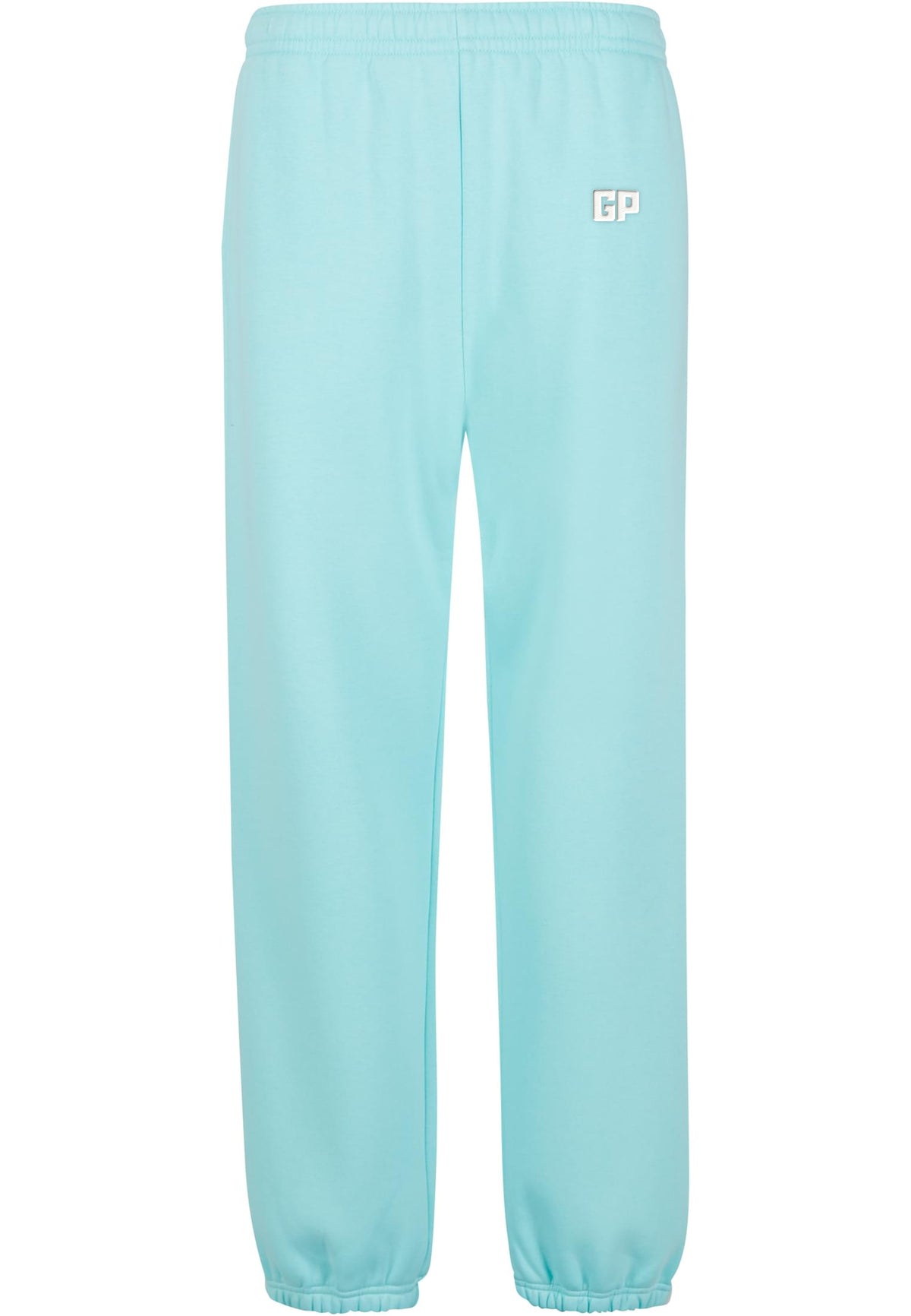 Jogginghose mit Bündchen und Frontstick in Beryl Blue – GP Basic Kollektion