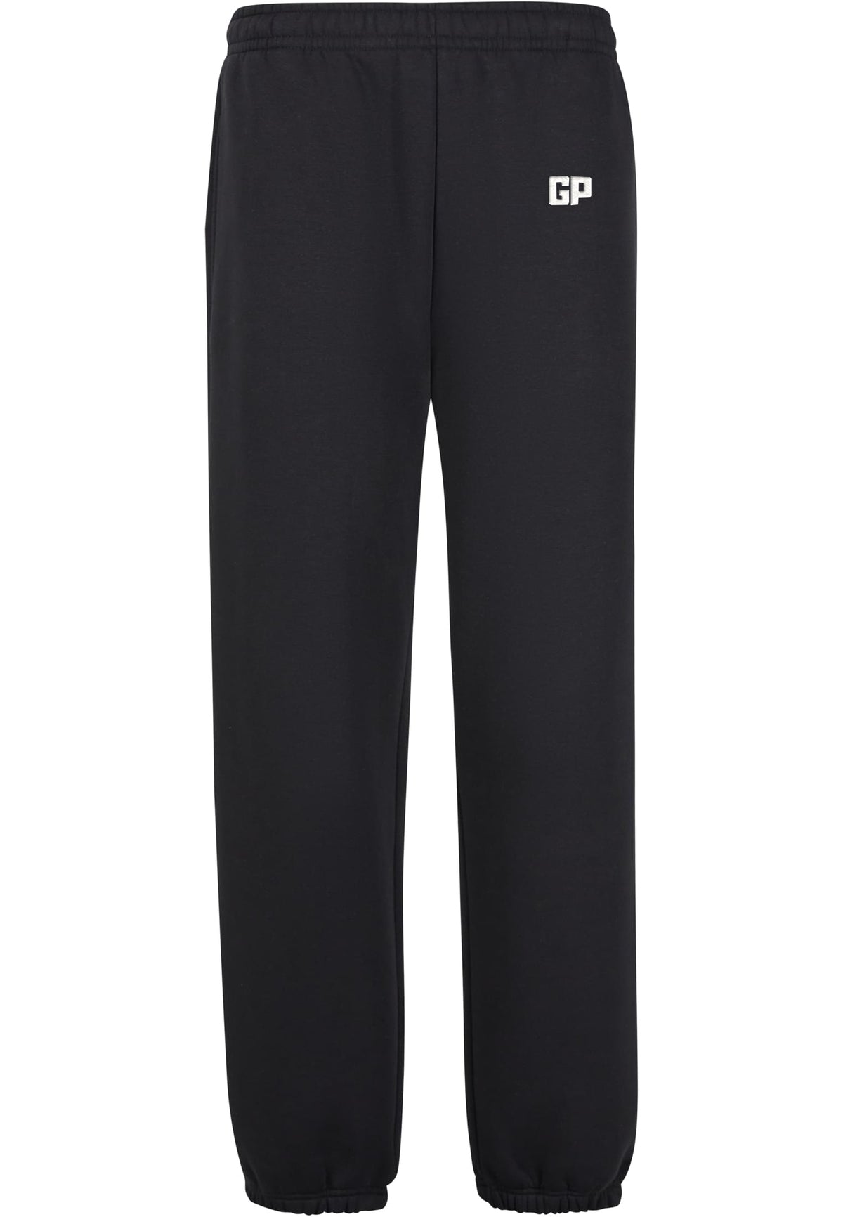 Jogginghose mit Bündchen und Frontstick in Schwarz – GP Basic Kollektion