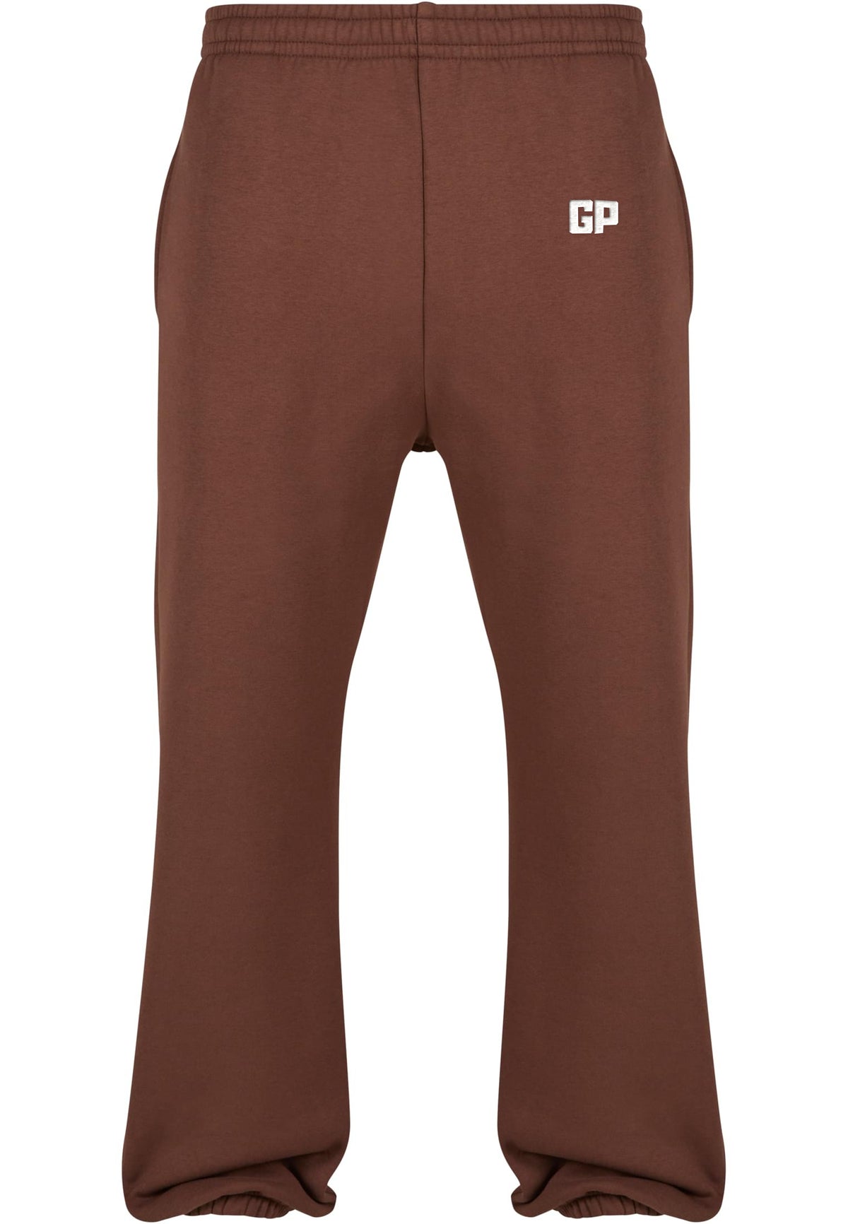 Jogginghose mit Bündchen und Frontstick in Chocolate Brown – GP Basic Kollektion