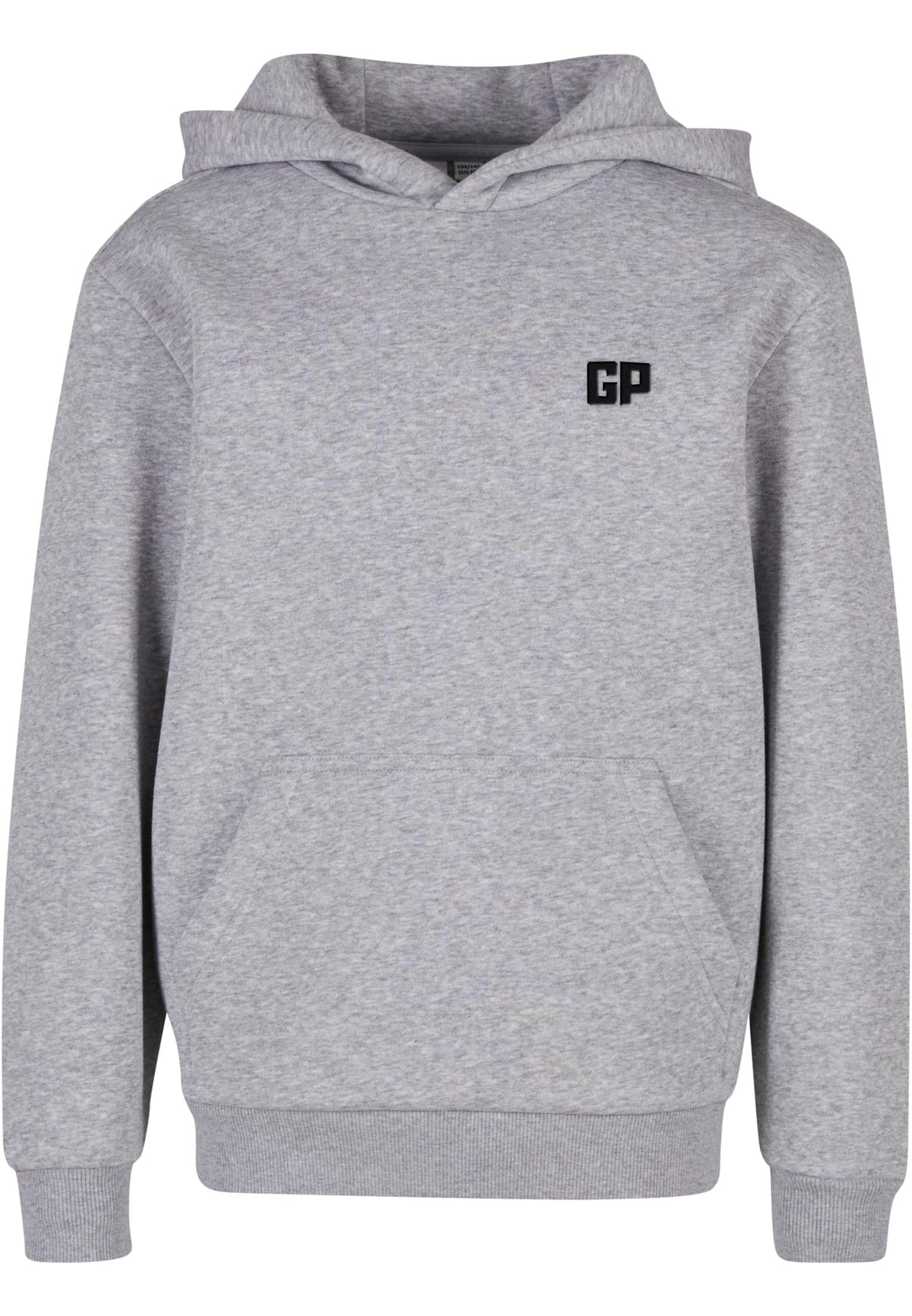 Kinder Hoodie mit Frontstick in Grau – GP Basic Kollektion
