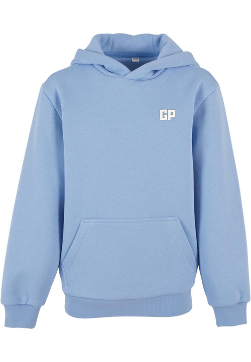 Kinder Hoodie mit Frontstick in Powderblue – GP Basic Kollektion