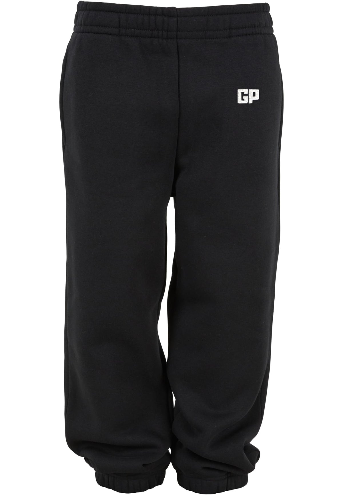 Kinder Jogginghose mit Bündchen und Frontstick in Schwarz – GP Basic Kollektion