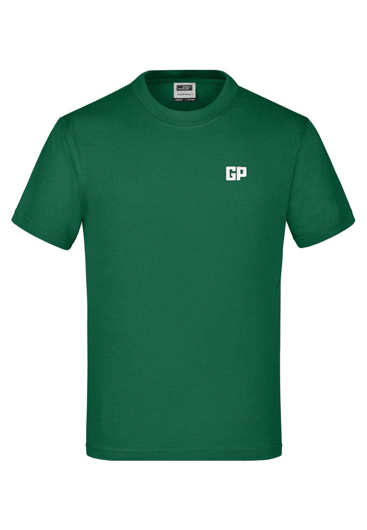 Kinder T-Shirt mit Frontstick in Grün – GymPan Basiskollektion