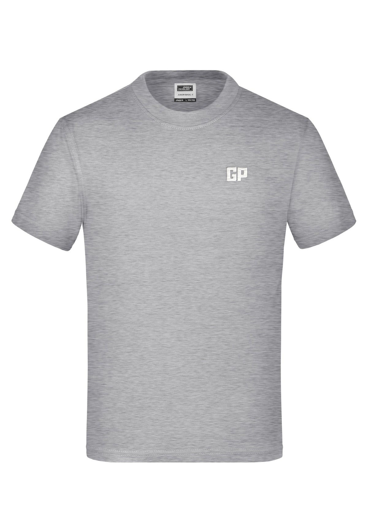 Kinder T-Shirt mit Frontstick in Grau – GymPan Basiskollektion