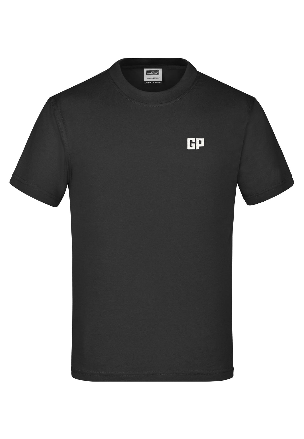 Kinder T-Shirt mit Frontstick in Schwarz – GymPan Basiskollektion