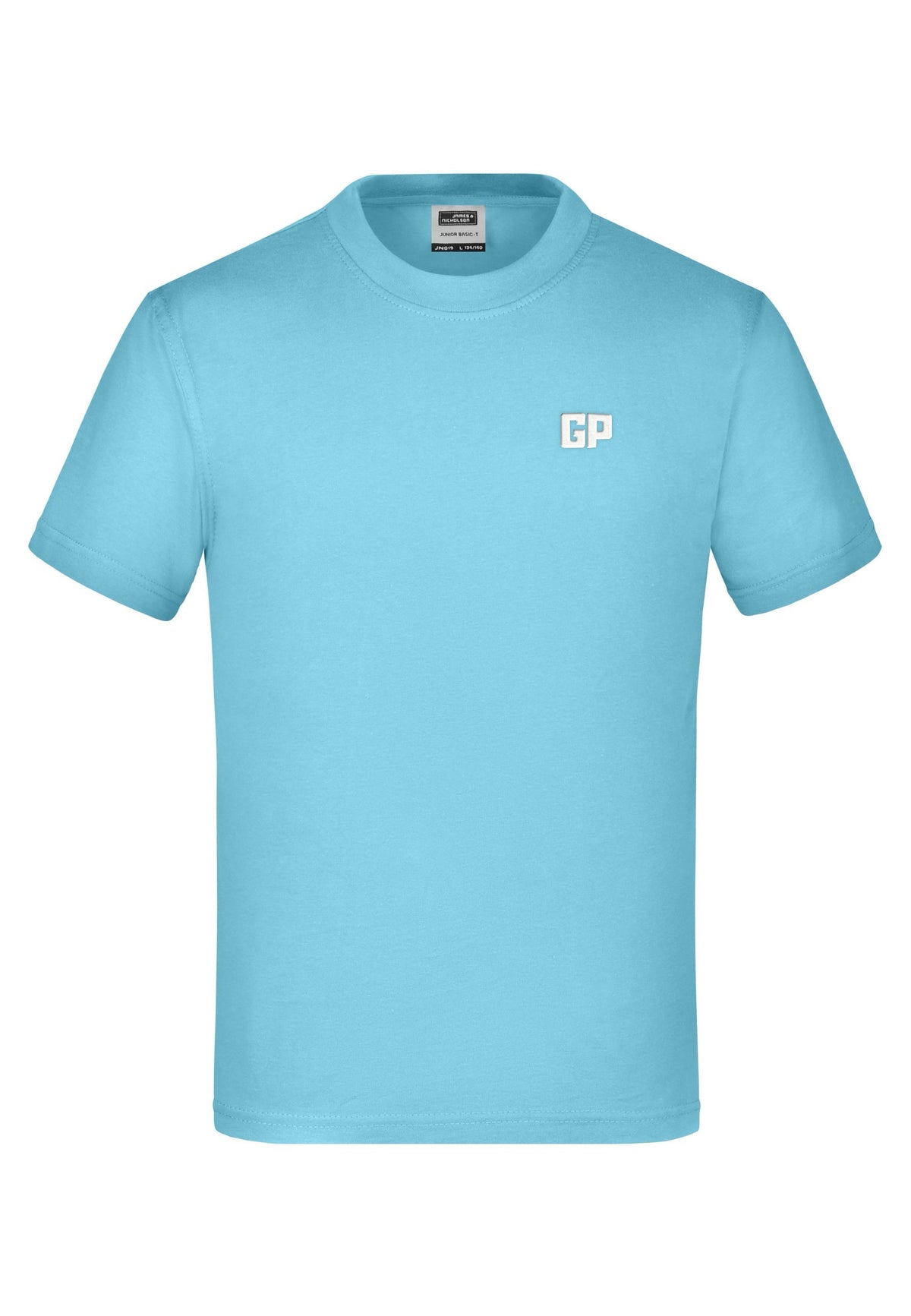 Kinder T-Shirt mit Frontstick in Hellblau – GymPan Basiskollektion