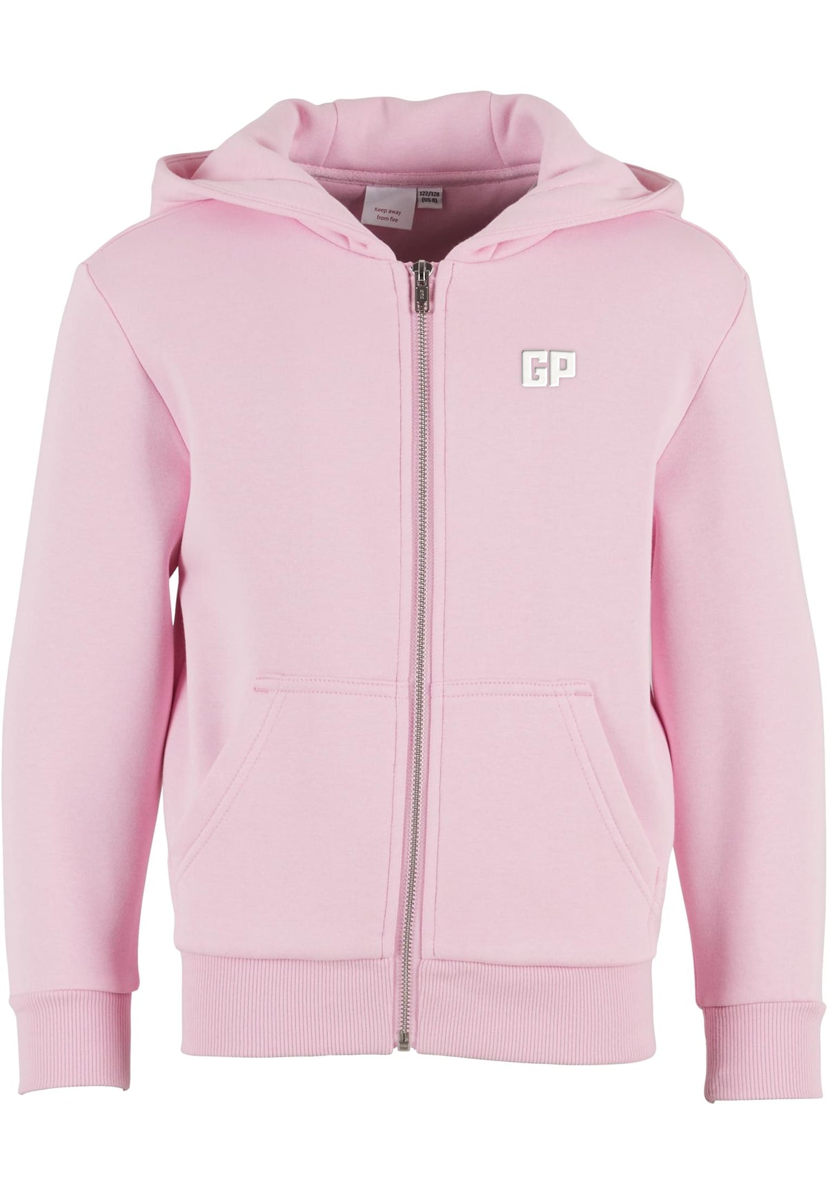 Kinder Zip-Hoodie mit Frontstick in Softpink – GP Basic Kollektion