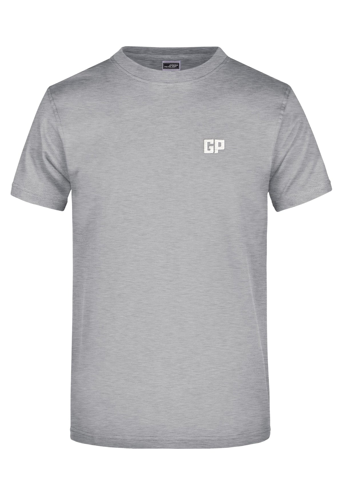 T-Shirt mit Frontstick in Grau – GymPan Basiskollektion