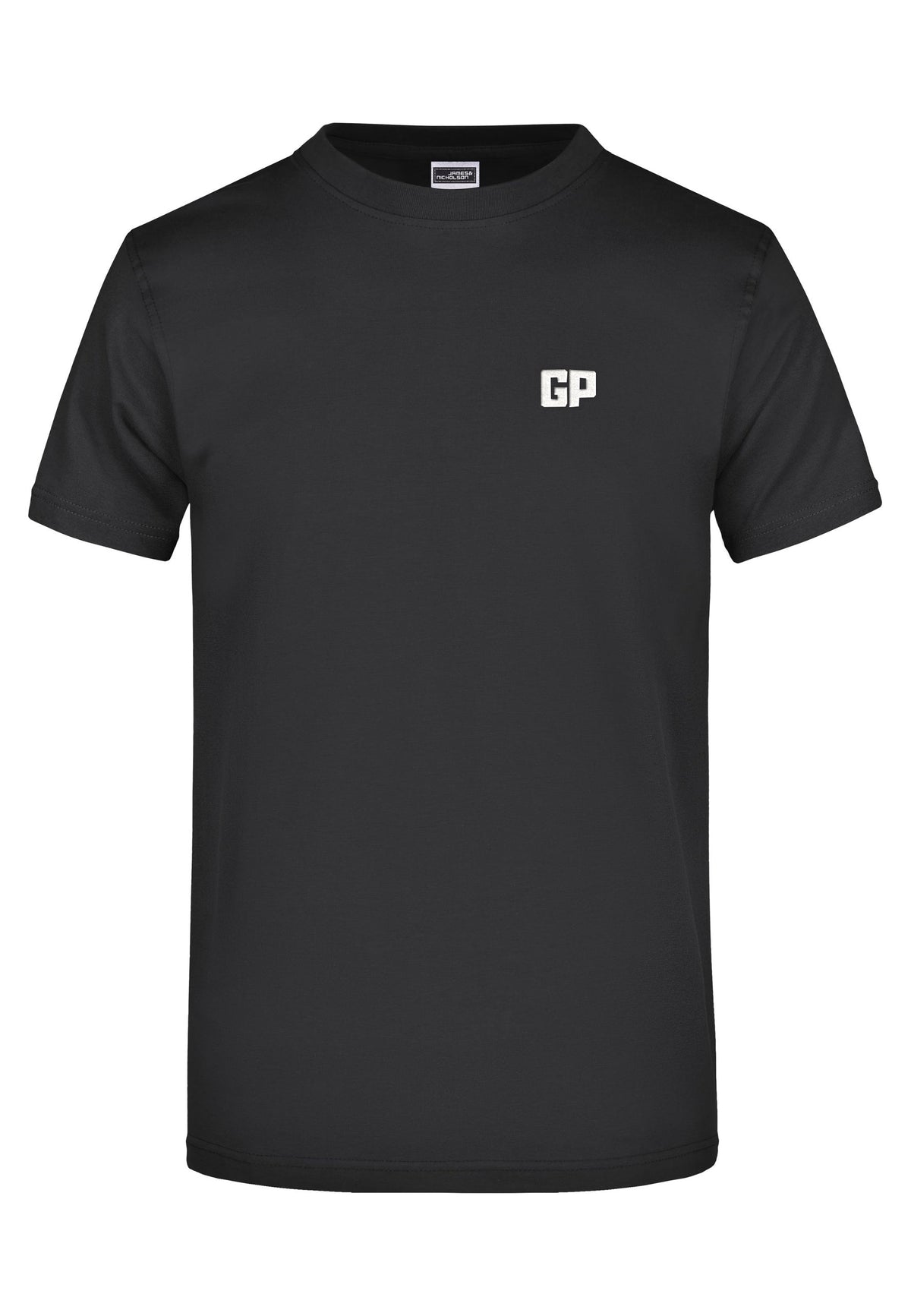 T-Shirt mit Frontstick in Schwarz – GymPan Basiskollektion
