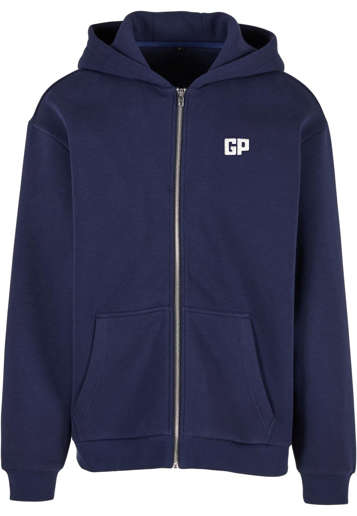 Zip-Hoodie mit Frontstick in Marineblau – GP Basic Kollektion