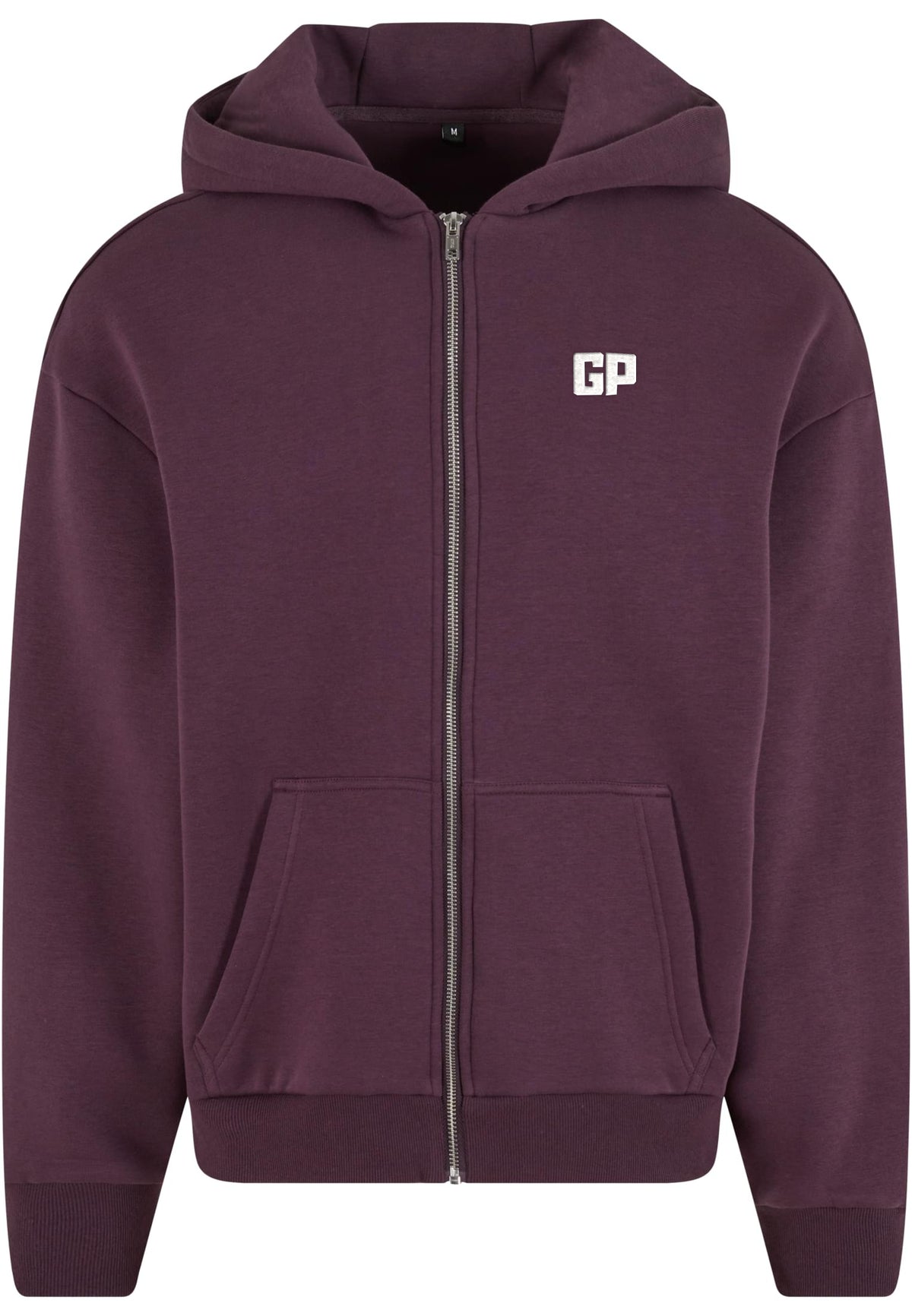 Zip-Hoodie mit Frontstick in Plumpurple – GP Basic Kollektion