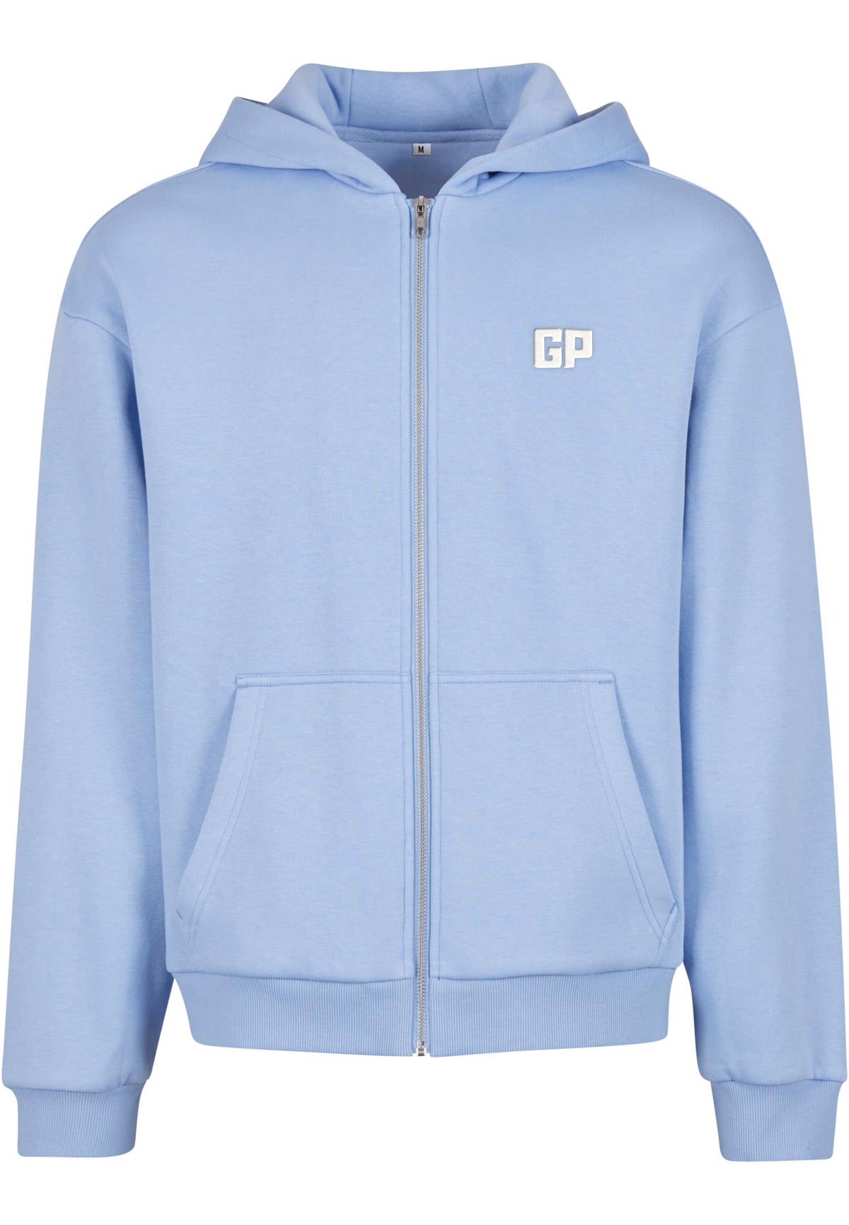 Zip-Hoodie mit Frontstick in Powderblue – GP Basic Kollektion