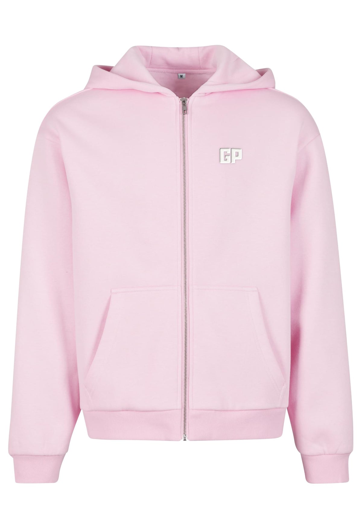 Zip-Hoodie mit Frontstick in Softpink – GP Basic Kollektion