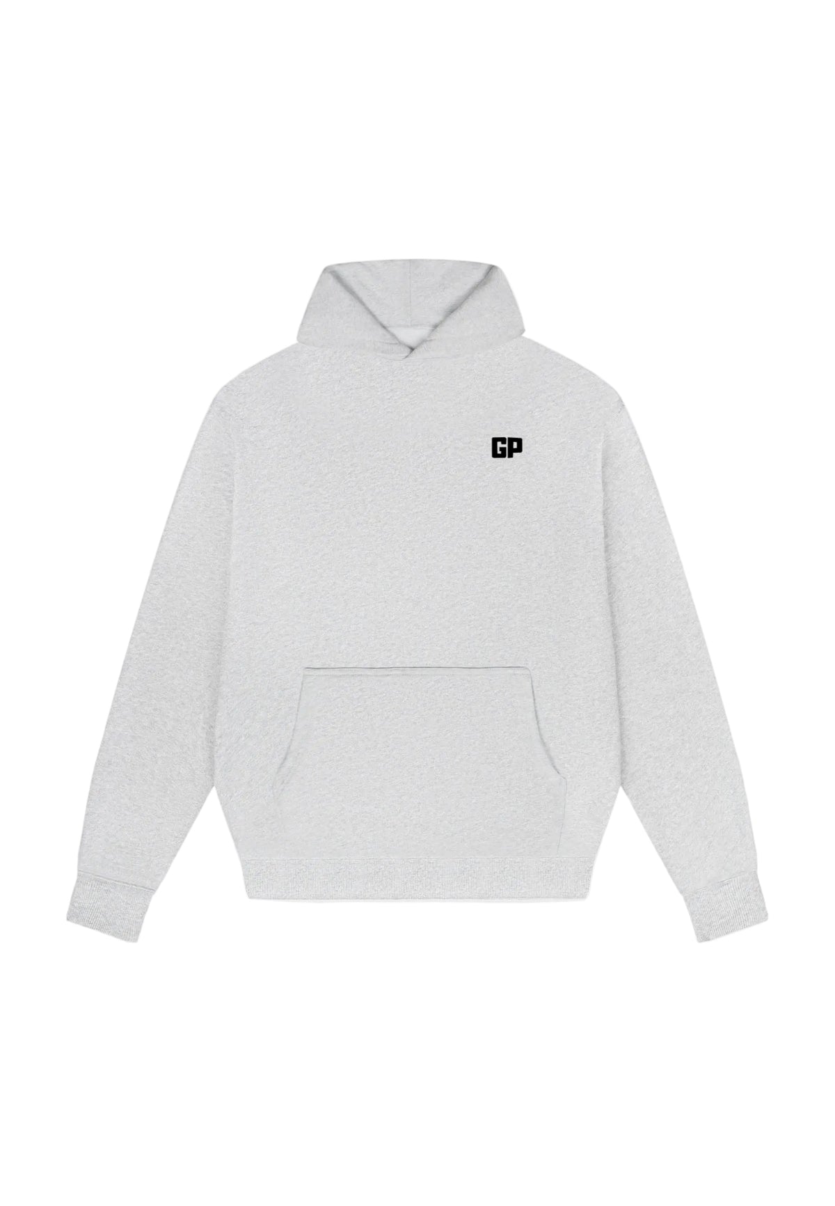 Premium Hoodie aus Bio-Baumwolle mit Frontstick in Grau – GP Basic Kollektion