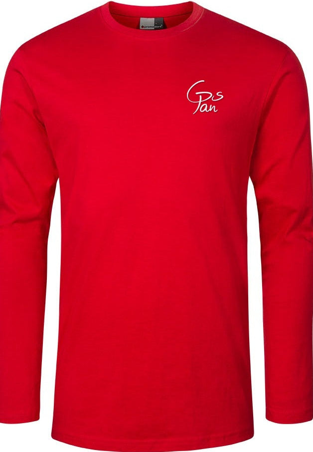 Herren Langarmshirt in Rot – Grundschule PAN 2026