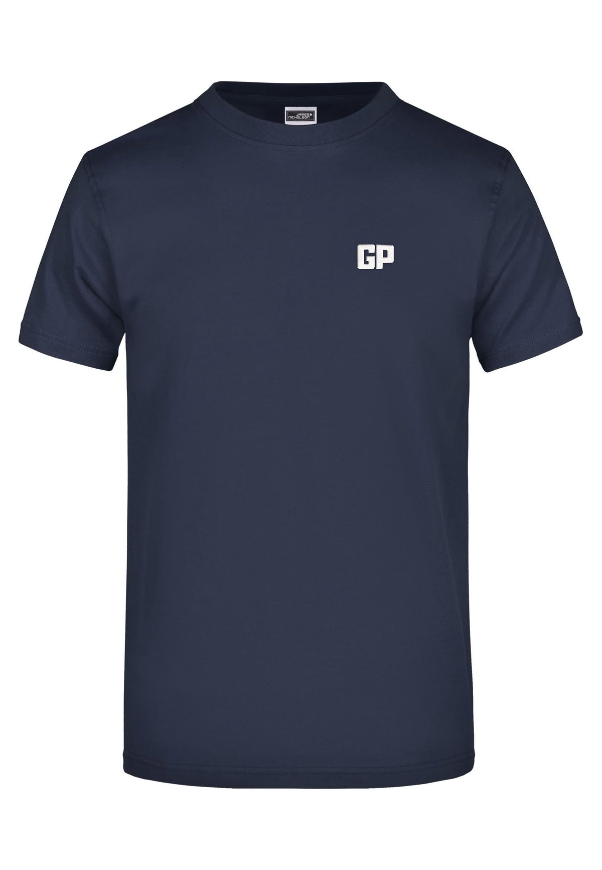 T-Shirt mit Frontstick in Marineblau – GymPan Basiskollektion
