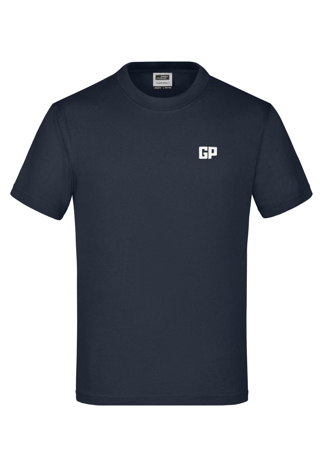 Kinder T-Shirt mit Frontstick in Marineblau – GymPan Basiskollektion