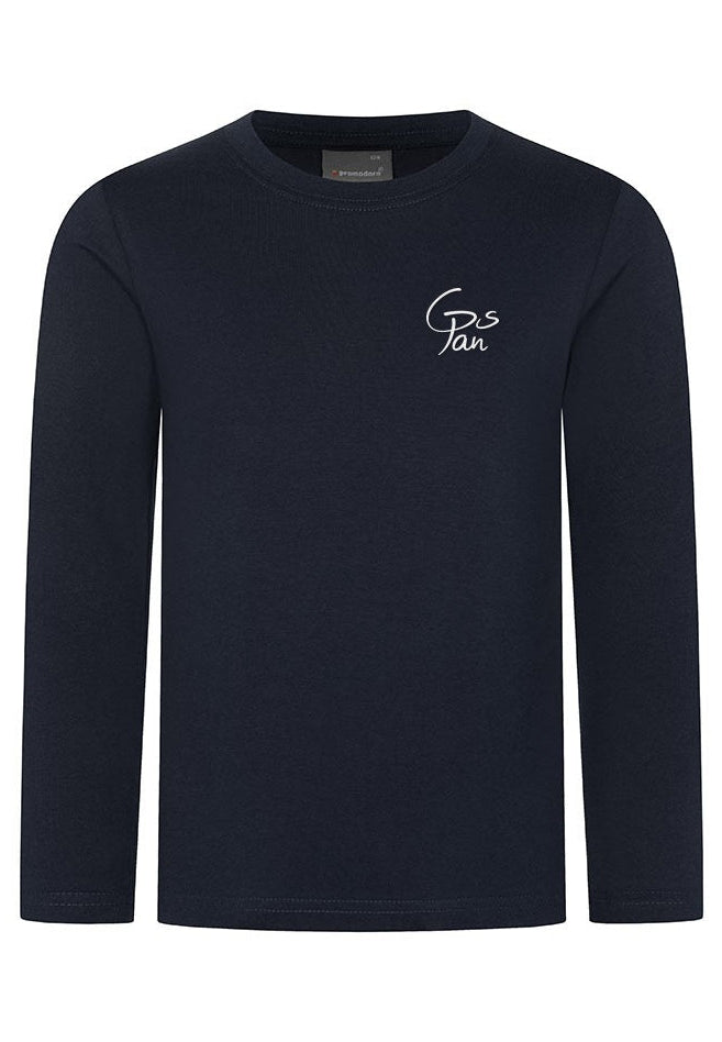 Kinder Langarmshirt in Marineblau – Grundschule PAN 2026