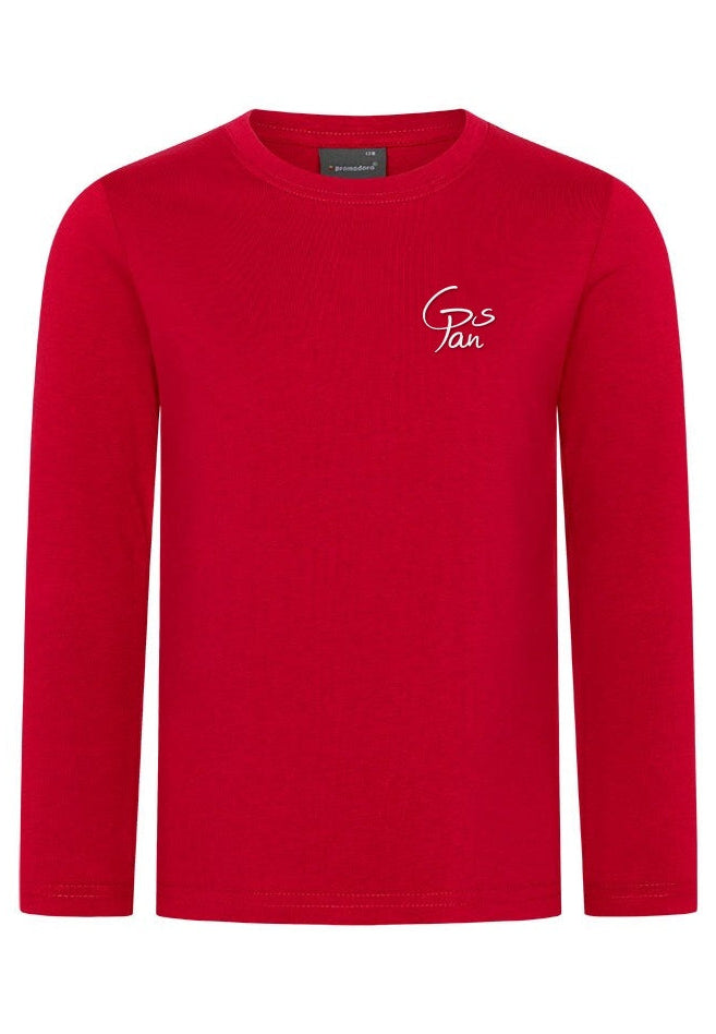 Kinder Langarmshirt in Rot – Grundschule PAN 2026