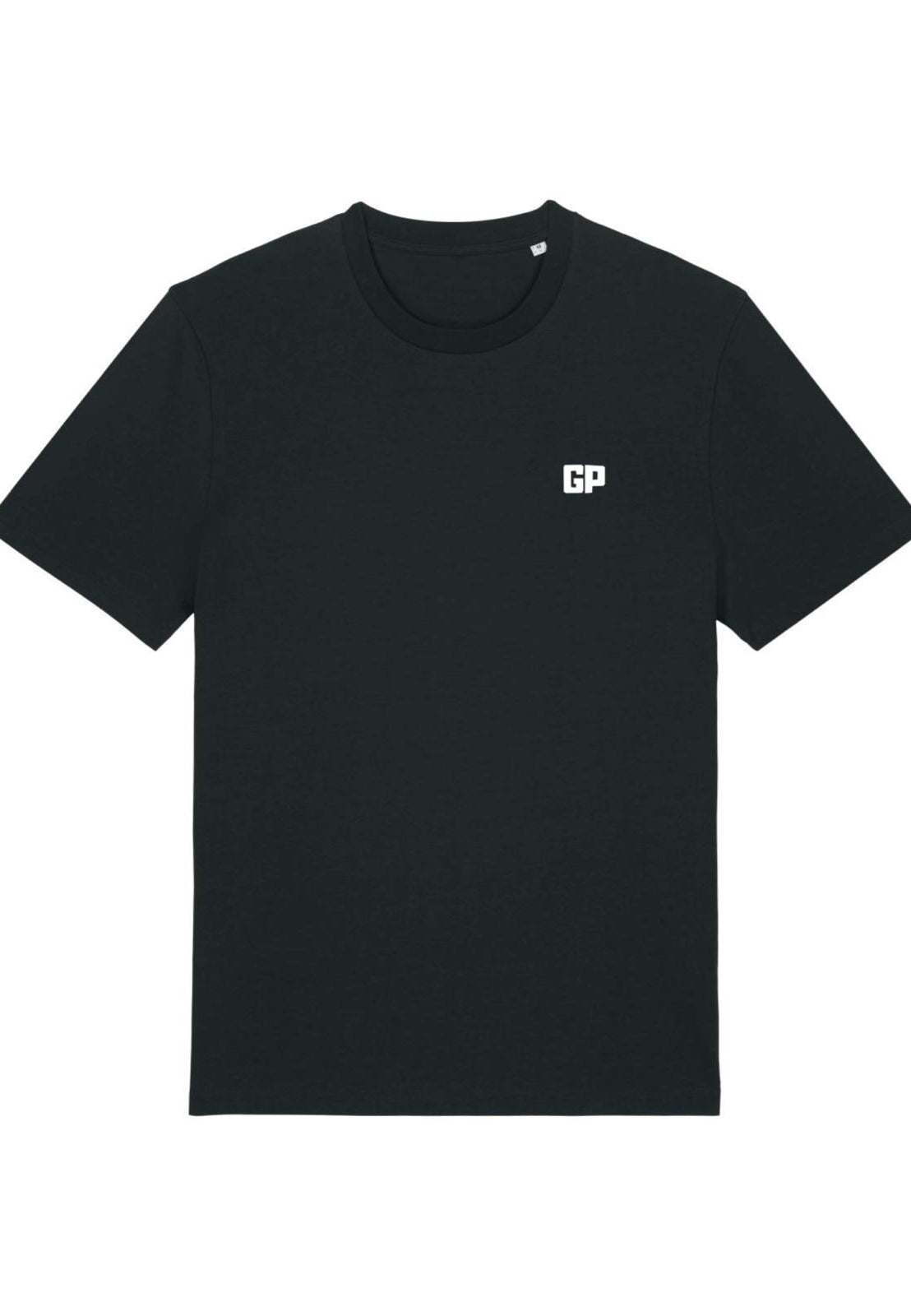 Kinder T-Shirt aus Bio-Baumwolle mit Frontstick in Schwarz – GP Basic Kollektion