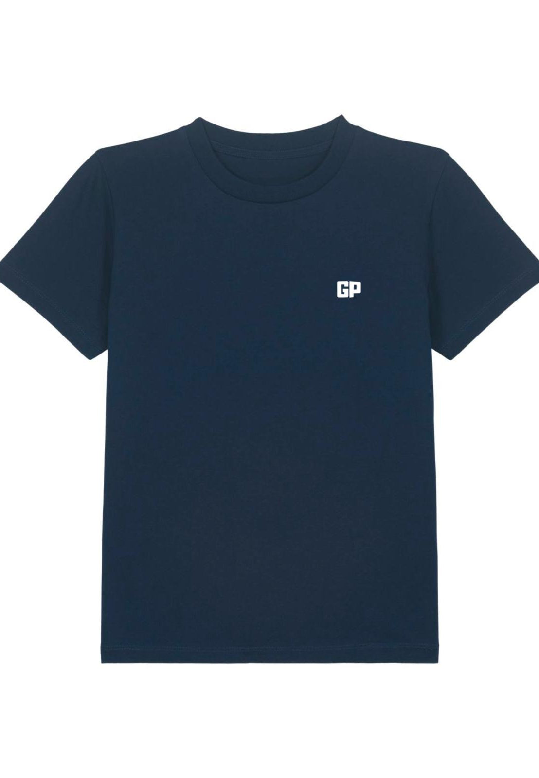 Kinder T-Shirt aus Bio-Baumwolle mit Frontstick in Marineblau – GP Basic Kollektion