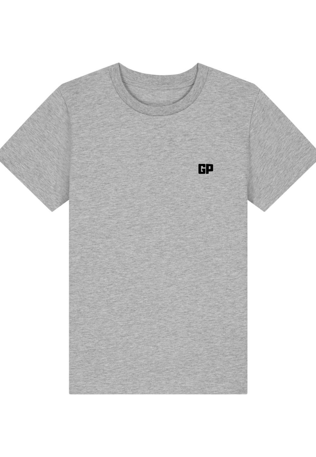 Kinder T-Shirt aus Bio-Baumwolle mit Frontstick in Grau – GP Basic Kollektion