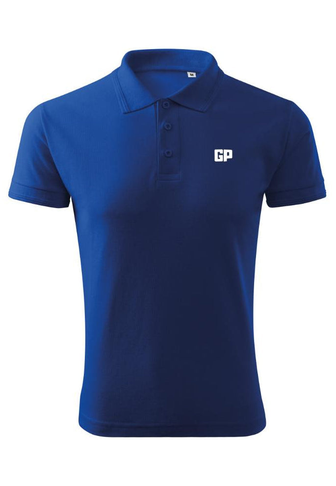 Herren Polo mit Frontstick in Blau – GP Basic Kollektion
